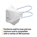 PK/440: 3M Aura Particulate Respirator 9205+, N95 Disposable Respirators, Individually Wrapped, 3 Panel Flat Fold Design Allows for Facial Movements, Comfortable, NIOSH Approved