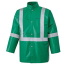 Pioneer V2241940-2XL Chemical Resistant FR Reflective Safety Jacket - Waterproof, Green 2XL