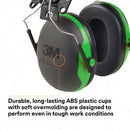 3M PELTOR Ear Muffs, Noise Protection, Hard Hat Attachment, NRR 21 dB, Construction, Manufacturing, Maintenance, Automotive, Woodworking, X1P3E