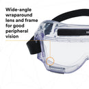 3M Centurion Safety Splash Goggle 454AF, 40305-00000-10 Clear Anti-Fog Lens (Pack of 1)