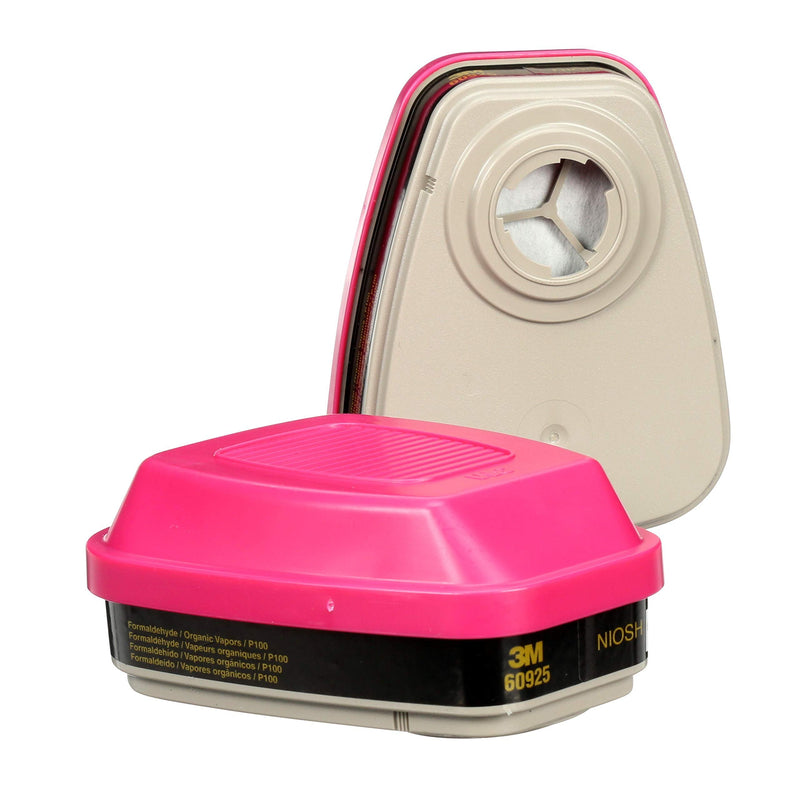 Case/30 Pairs: 3M P100 Respirator Cartridge/Filter 60925 Helps Protect Against Formaldehyde, Organic vapors and Particulates