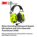 PK/2" 3M PELTOR MT73H7A4610NA LiteCom Plus Headset Headband Style Hearing Protection, 2-Way Radio, Noise-Cancelling Speech Microphone, Hands-Free Protective Communication