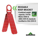 PeakWorks Compliance Series Roofer's Kit - includes Class A Harness, SP Lanyard, Vertical Lifeline & Roof Bracket - CSA, ANSI, OSHA Compliant Fall Protection