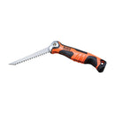 Klein Tools 31737 Folding Jab Saw/Drywall Saw, Hand Saw with Lockback at 180 and 125 Degrees and Tether Hole