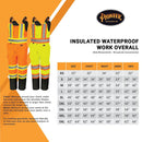 Pioneer V1120661U Hi-Vis Waterproof Quilted Bib Pant - Yellow/Green (2XL)