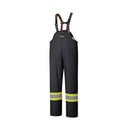 Pioneer Waterproof FR Chemical Resistant Strech Overall Bib Work Pants, Lightweight, Black, 2XL, V3520270-2XL