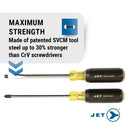 JET Screwdriver Set - Cushion Grip Handles- 14 Pieces