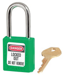 Lockout Padlock, KA, Green, 1-3/4"H, PK12
