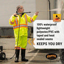Pioneer Hi Vis Waterproof Lightweight Rainsuit - Work Safety Hooded Jacket and Bib Pants
