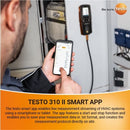 Testo 310 II Combustion Analyzer Kit with printer, 32 to 752°F, 0 to 4000 ppm