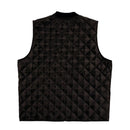 Tough Duck Men's Freezer Vest, Poly Insulated, Diamond Quilt, Rib-Knit Collar, Zip Pockets, Durable & Warm, Winter Workwear