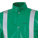 Pioneer V2241940-XS Chemical Resistant FR Reflective Safety Jacket - Waterproof, Green XS