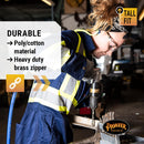 Pioneer High Visibility Safety Work Cotton Coveralls - Action Back, Elastic Waist