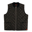 Tough Duck Men's Freezer Vest, Poly Insulated, Diamond Quilt, Rib-Knit Collar, Zip Pockets, Durable & Warm, Winter Workwear