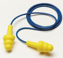 3M 340-4014 Multiple Use UltraFit Triple-Flange Elastomeric Polymer Corded Earplugs with Vinyl Cord (200 Pair Per Box)