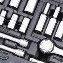 JET 42-Piece 1/4-inch Drive SAE/Metric, 6 Point, Ratchet Wrench Chrome Socket Set, 600125