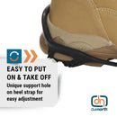 Due North Everyday Pro Ice Cleats for Walking on Ice and Snow - 12 Replaceable Ice Diamond Spikes (1Pair)