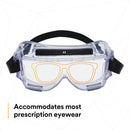 3M Centurion Safety Splash Goggle 454AF, 40305-00000-10 Clear Anti-Fog Lens (Pack of 1)
