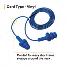 3M E-A-R UltraFit 40048 E-A-R UltraFit Metal Detectable Corded Earplugs 340-4017 in Econopack Dispenser Box 12" Height 9.25" Length 6.25" Width Elastomeric Polymer One Size Blue