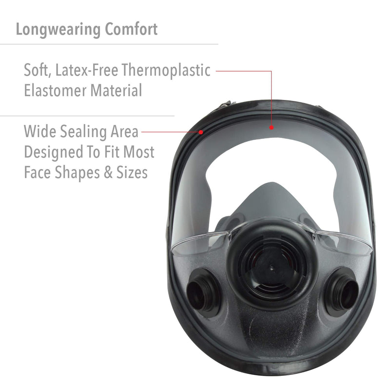 North by Honeywell 068-54001 Series 5400 Full Facepiece Respirator, Medium/Large