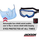 JACKSON SAFETY GPL530 Premium Safety Goggles with detachable Faceshield