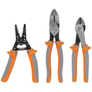 Klein Tools 9416R 1000V Insulated Plier and Wire Stripper Tool Kit with Side-Cutter, Diagonal-Cutter and Wire Stripper, 3-Piece