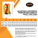 Pioneer V1040950-O/S High Visibility Safety Sash, Orange, Fits All
