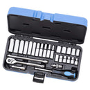 JET 28-Piece 1/4-inch Drive Metric, 6 Point, Ratchet Wrench Chrome Socket Set, 600116