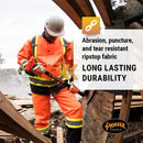 Pioneer Hi Vis Heavy Duty Waterproof Safety Jacket -All Seasons 300D Trilobal Ripstop Coat - Hi-Vis Orange