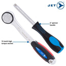 JET 42-Piece 1/4-inch Drive SAE/Metric, 12 Point, Ratchet Wrench Chrome Socket Set, 600126