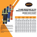 Pioneer Winter CSA Flame Resistant Hi Vis Insulated Work Coverall, Easy Boot Access & Action Back, Orange, 3XL, V2560151-3XL