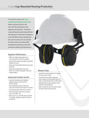 MSA V-Gard Helmet Ear Defenders - Enhanced Comfort Hearing Protection with Helmet Mount for V-Gard Cap Style Hard Hats