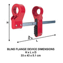 Blind Flange Lockout, 3-1/2 to 12 in Pipe