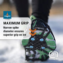 Due North Everyday Pro Ice Cleats for Walking on Ice and Snow - 12 Replaceable Ice Diamond Spikes (1Pair)