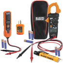 Klein Tools CL120VP Electrical Voltage Test Kit with Clamp Meter, Three Testers, Test Leads, Pouch and Batteries, Multi