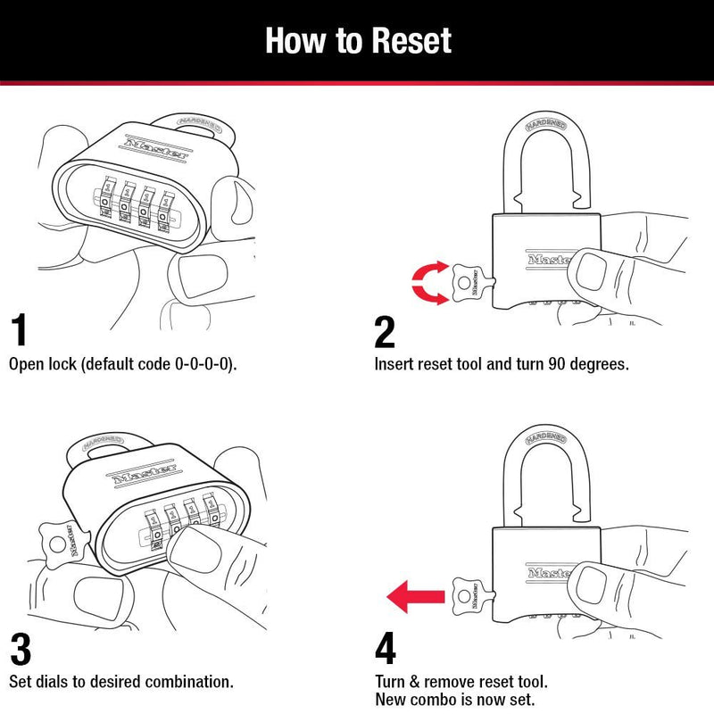 Master Lock 175 Resettable Set-Your-Own Combination Lock
