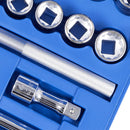 JET 21-Piece 3/4-inch Drive SAE, 12 Point, Ratchet Wrench Chrome Socket Set, 600406