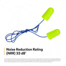 3M E-A-Rsoft Yellow Neons Corded Earplugs Large, Hearing Conservation 311-1251 in Poly Bag Large Size