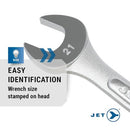 JET Torque Wrench Set and Organizer – 22 Piece Metric Raised Panel Combination, Up to 7mm - 32mm Sizes, Industrial Strength Chrome Vanadium, Included Pouch, Meets ANSI Specifications, 700177