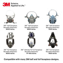 3M Organic Vapour/Acid Gas Replacement Respirator Cartridge, 2 Cartridges (1 Pair), P100