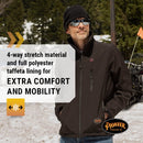 Pioneer Men's Heated Softshell Jacket - Water Resistant with Detachable Hood - Power Bank Not Included (Multiple Colors)