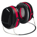 3M E A R Peltor OPTIME 105 Behind-The-Head Earmuffs, 29NRR, Red/Black