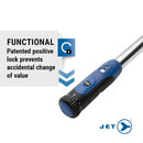 JET Torque Wrench 1/2-Inch Drive Click - 250-ft/lb Torque - Super Heavy Duty