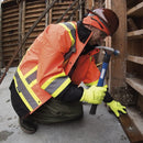 Pioneer Hi Vis Heavy Duty Waterproof Safety Jacket -All Seasons 300D Trilobal Ripstop Coat - Hi-Vis Orange