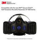3M Respirator Cartridge, Secure Click D8003 Cartridge for Organic Vapors and Acid Gas, NIOSH Approved, Dual-Flow for Greater Breathability and Comfort, 1 Pair