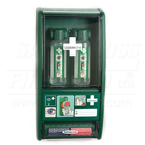 Cederroth 01207 Eye Wash/Salvequick First Aid Stations. -Bonus 2 Bottles of Eye Wash Included