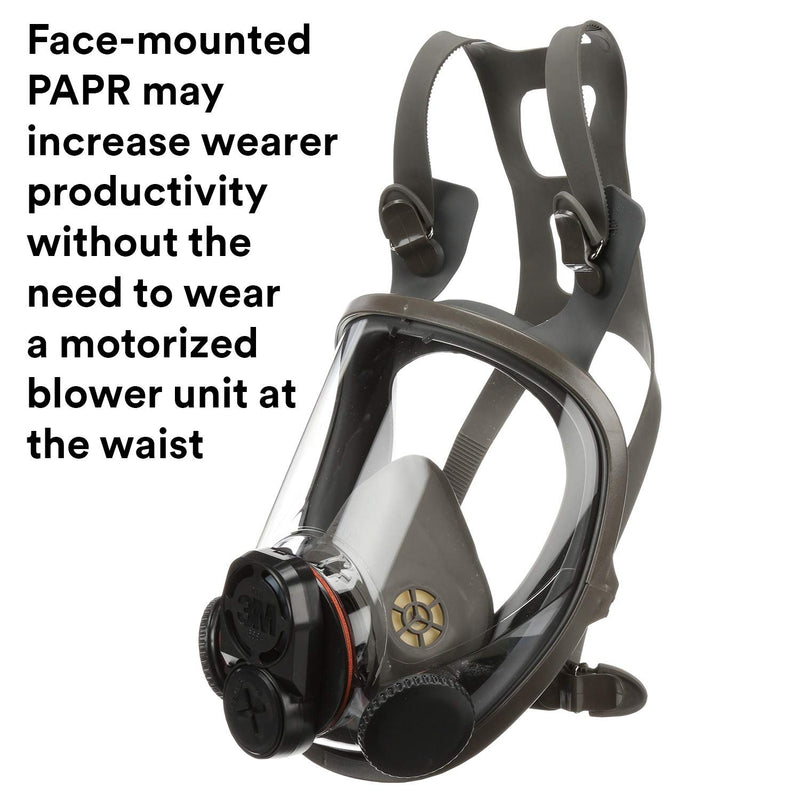 3M Powerflow 6900PF Large Face-Mounted Powered Air Purifying Respirator (PAPR), Respiratory Protection, NiCd Rechargeable Battery, Large Size