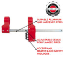 Blind Flange Lockout, 3-1/2 to 12 in Pipe
