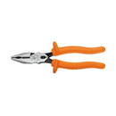 Klein 12098-INS 8 8-Inch Insulated Universal Side Cutting Pliers Connector Crimping (Orange)