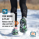 Due North Everyday Pro Ice Cleats for Walking on Ice and Snow - 12 Replaceable Ice Diamond Spikes (1Pair)